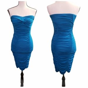 Teal Strapless Dress